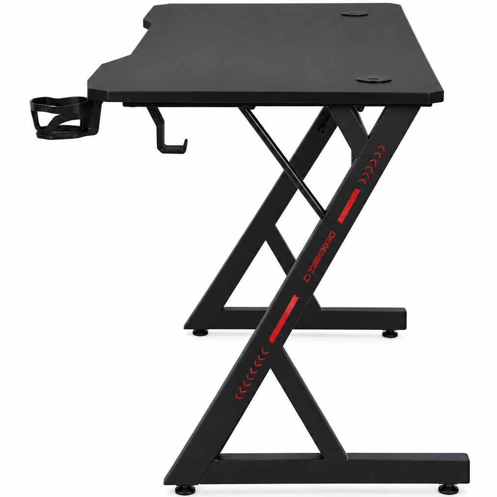 Deadskull Gaming Desk Z-shaped 120 cm Black DEADSKULL