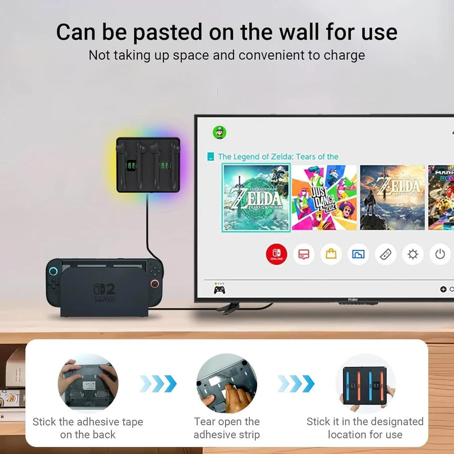 OIVO RGB Fast Magnatic Charging Dock For Nintendo Switch 2 OIVO