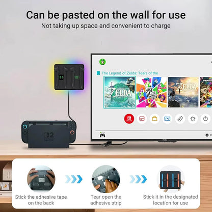 OIVO RGB Fast Magnatic Charging Dock For Nintendo Switch 2 OIVO