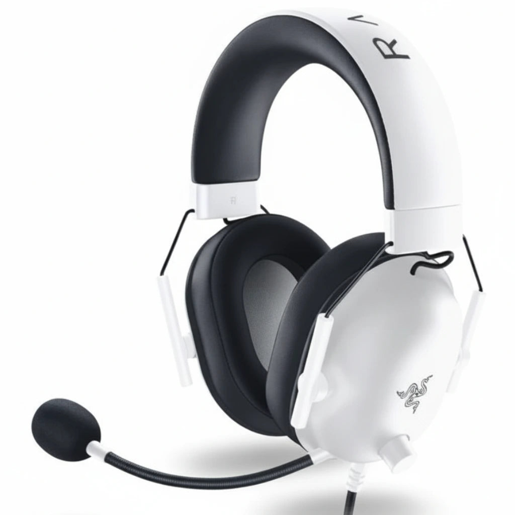 Razer BlackShark V2 X Gaming Headset: 7.1 Surround Sound - White RAZER
