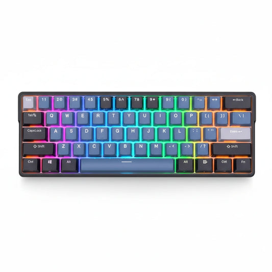 Keyboard with RGB backlighting on a white background