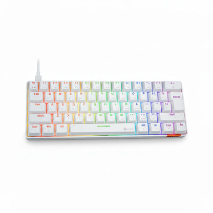 Keyboard with RGB backlighting on a white background