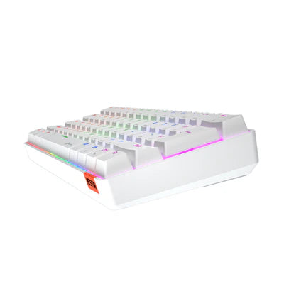 MEETION MK005 RGB Backlit Mini 61 Keys Wired Mechanical Gaming Keyboard Blue Switch - White