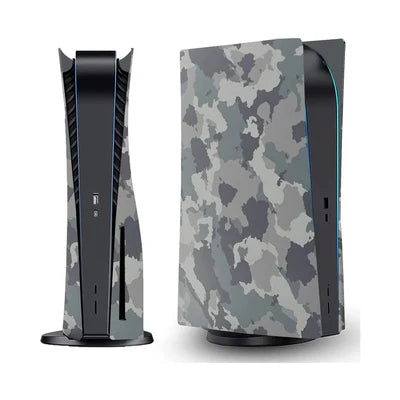 PS5 PlayStation 5 Console plates | Covers – Gray Camouflage (For PS5 Disc Edition) DOBE