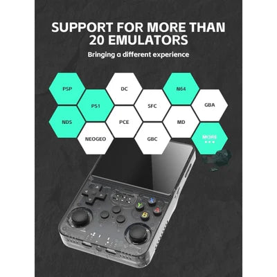 R36S Video Game Handheld Console, Built-in 64GB TF Card, 3.5 Inch IPS Screen, Retro Linux System, Support 15000+ Classic Games, 2.4G Wireless Gamepad, TV, Monitor Connection R36 Max