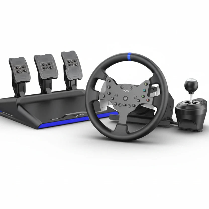 PXN V99 Gaming Steering wheel 3.2nm force feedback Racing wheel 270/900, Dismantle, with Hall magnetic induction pedal, 6+1 gear shift rod pc for PS4/PS3/Xbox One/Series X/S PC PXN