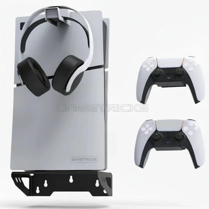 Dobe Wall mount bracket, Wall Stand For PS5 Slim & Fat Console & Controllers DOBE