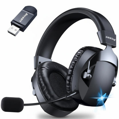 BL100 Pro Wireless Gaming Headset with Noise Cancelling Microphone,Triple Mode, 2.4G+ Bluetooth+ Wired Gaming Headphones, Suitable for PC, PS4, PS5, Smart Phone, Mac GIKKING