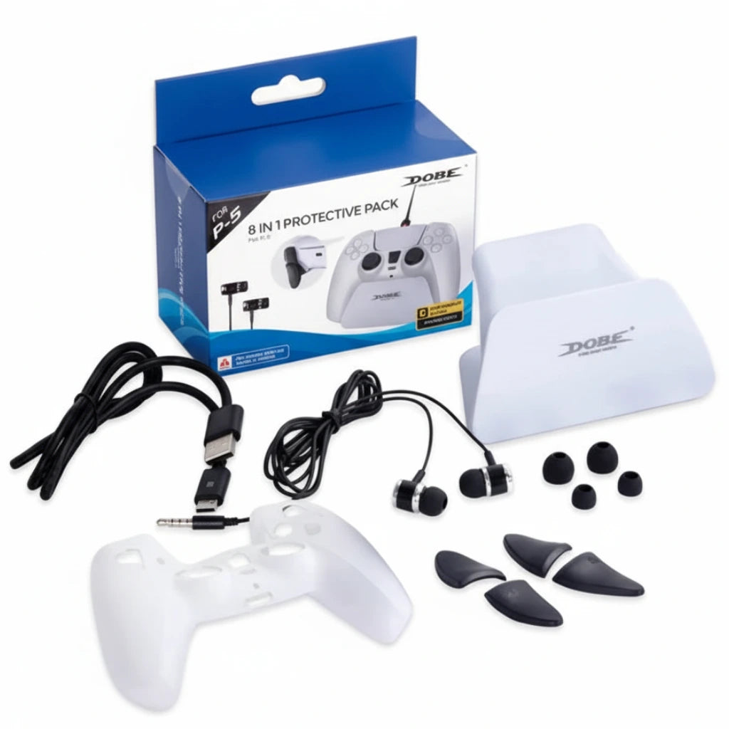 Dobe 8 in 1 Pack For PlayStation 5 PS5 Controller DOBE