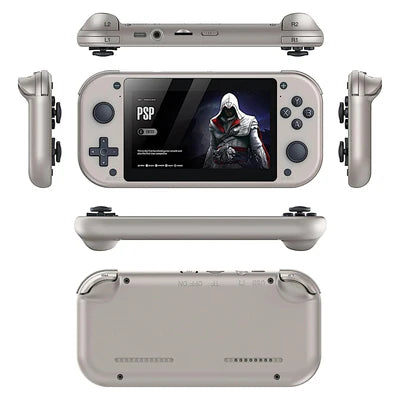 M17 Handheld Game Console Built-in 10000 Games, 4.3-Inch IPS Screen Retro Video Gaming Console Cortex-A7 CPU, Linux/Emelec 4.3 System 3D Joystick - 64GB Silver gametricks