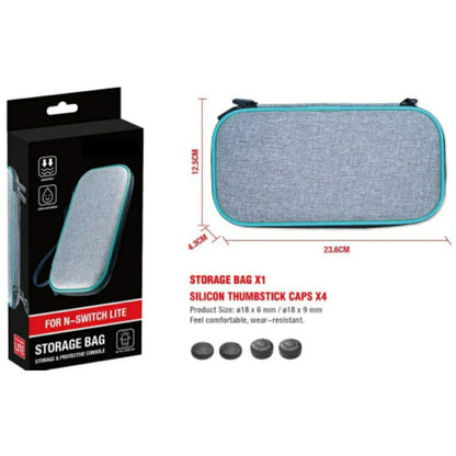 Carrying Protective Case with 4 Thumb Stick Grips for Nintendo Switch Lite PGTECH