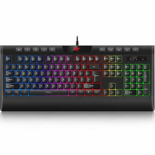 Havit KB487L RGB Multi Function Media Backlit Gaming Keyboard