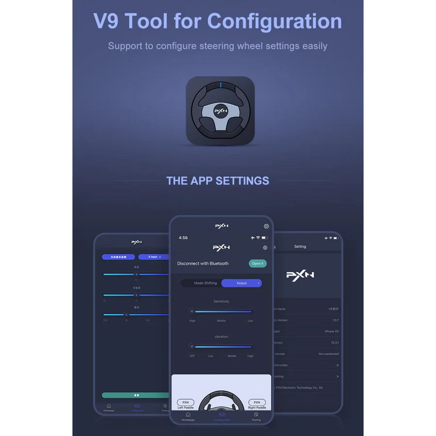 PXN V9 270/900 degree Steering Wheel for PS4, Xbox One,Xbox Series X/S, Nintendo Switch, PC PXN