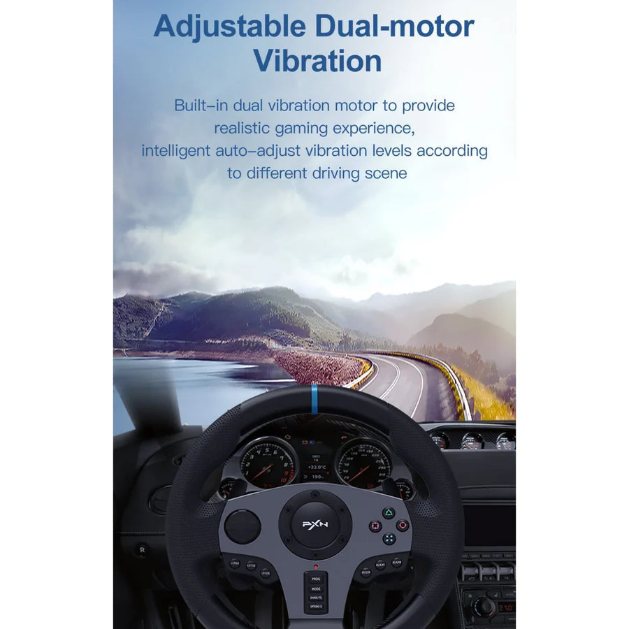 PXN V9 270/900 degree Steering Wheel for PS4, Xbox One,Xbox Series X/S, Nintendo Switch, PC PXN