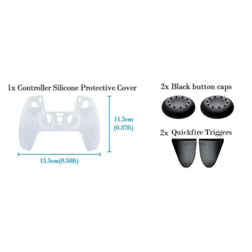 Lucky Fox 6 in 1 Protective Kit For PS5 Dualsense Controller LUCKY FOX