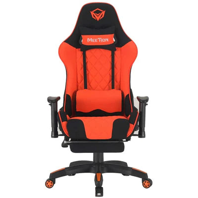 MeeTion CHR25 Gaming E-Sport Chair with Footrest - Black and Orange