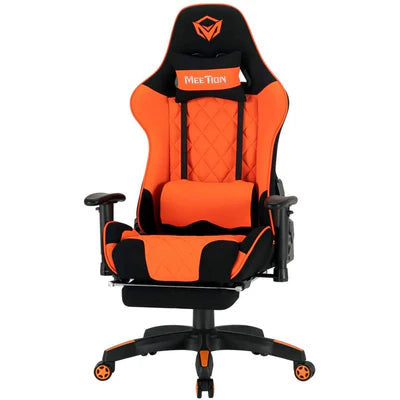 MeeTion CHR25 Gaming E-Sport Chair with Footrest - Black and Orange
