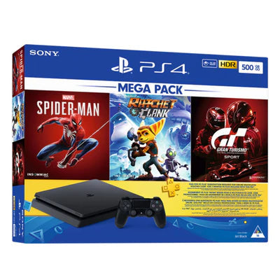 PlayStation 4 Slim 500 GB Console Mega Bundle with 3 Games & 3 Months PS+ Subscription SONY