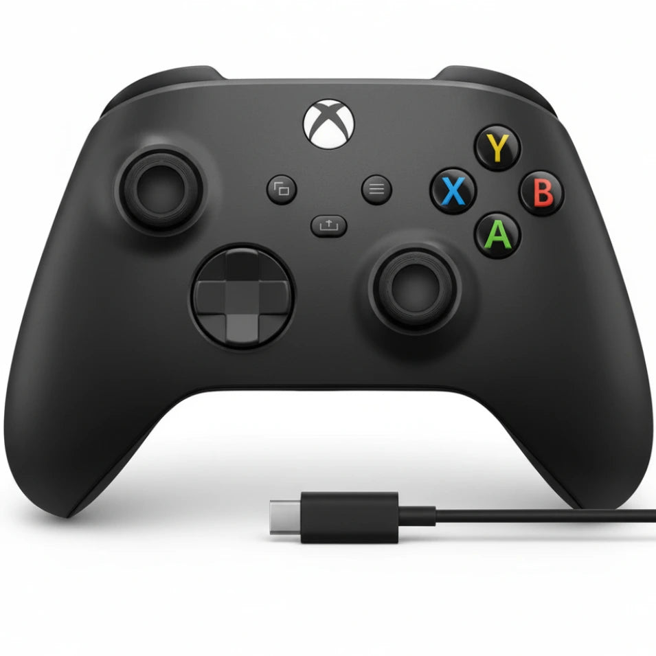 Xbox Wireless Controller for Xbox Series X|S, Xbox One and Windows Devices with USB-C Cable - Carbon Black MICROSOFT