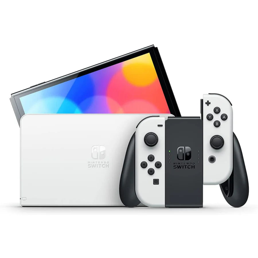Nintendo Switch OLED Model Console - White Joy-Con with Free Case & Screen Protector NINTENDO