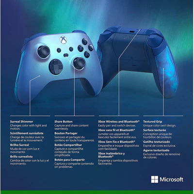 Xbox Wireless Controller - Aqua Shift Special Edition for Xbox Series X|S, Xbox One, and Windows Devices MICROSOFT