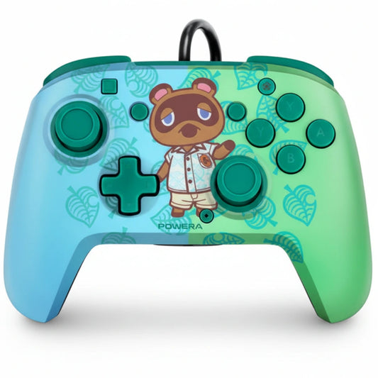 PDP Faceoff Deluxe+ Wired Controller - Animal Crossing Edition - Tom Nook - for Nintendo Switch PDP