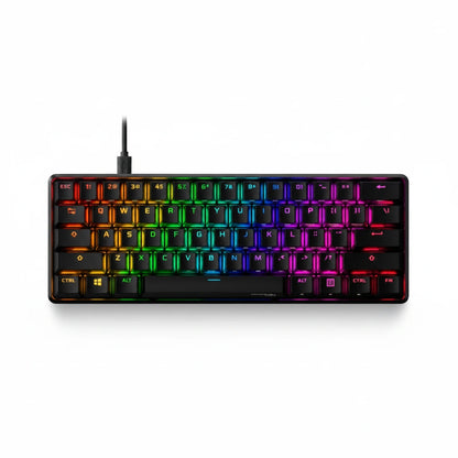 RGB keyboard with a white background
