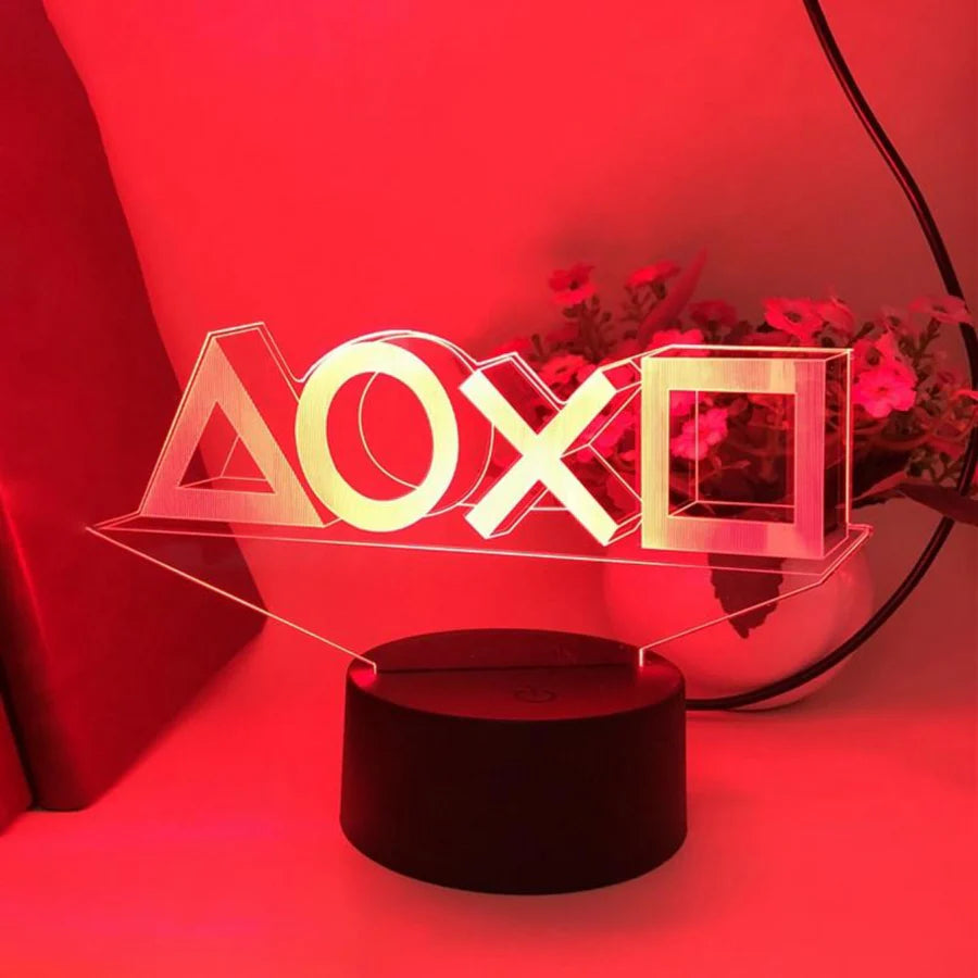 Gaming Room Desk Setup Lighting Decor 3D Visual LED Night Lamp - 7 Color Change FULLOSUN