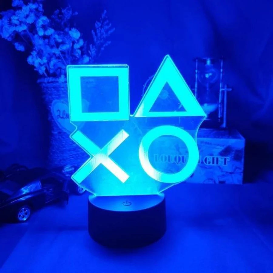 Gaming Room Desk Setup Lighting Decor 3D Visual LED Night Lamp - 7 Color Change FULLOSUN