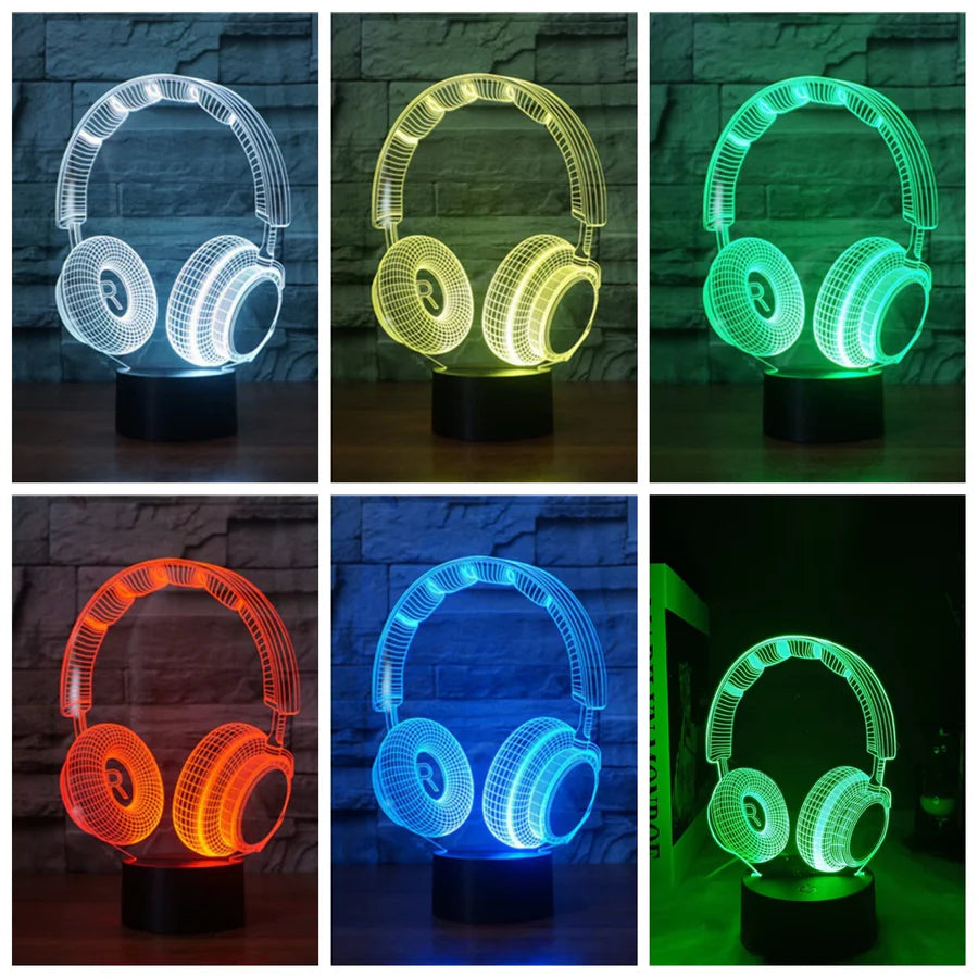 Gaming Room Desk Setup Lighting Decor 3D Visual LED Night Lamp - 7 Color Change FULLOSUN