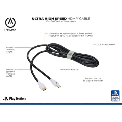 PowerA Ultra High Speed HDMI 2.1 Cable for PlayStation 5 | PS5 POWERA