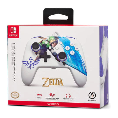 PowerA Enhanced Wired Controller for Nintendo Switch - Master Sword Attack Zelda Link POWERA