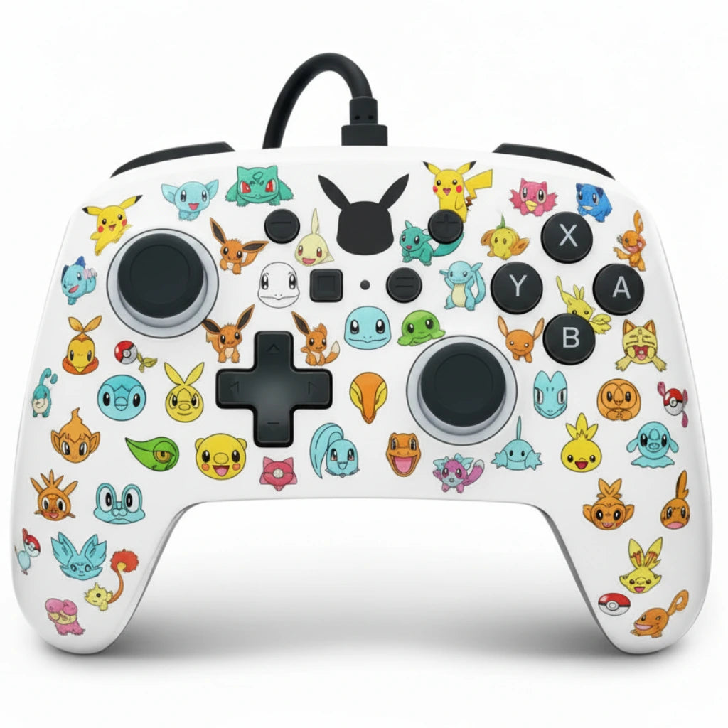 PowerA Enhanced Wired Controller for Nintendo Switch - Pikachu Black & Silver POWERA