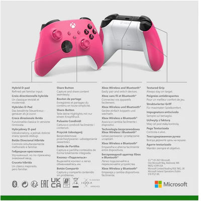 Xbox Wireless Controller - Deep Pink for Xbox Series X|S, Xbox One, and Windows Devices MICROSOFT