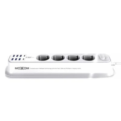 Moxom MX-ST05 Safety power strip with 4 Sockets & 8 USB Ports(6x USB, 2x USB Type-C)