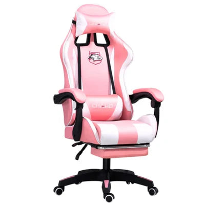 Chaho YT-055 Gaming Chair with Footrest - Pink