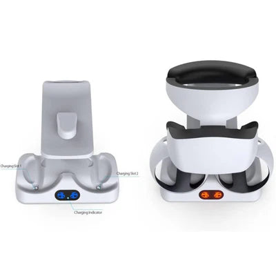 Dobe PS VR2 Controllers Charging Station with Led Indicator & VR Headset Display Stand DOBE
