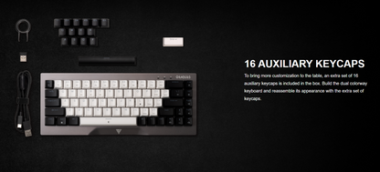 GAMDIAS HERMES M4 HYBRID MECHANICAL 60% GAMING KEYBOARD WITH RED SWITCH | WIRELESS or WIRED CONNECTIVITY