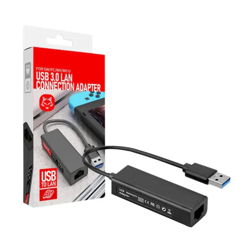 USB 3.0 Lan Connection Adapter For Nintedno Switch, Windows & Mac IPLAY