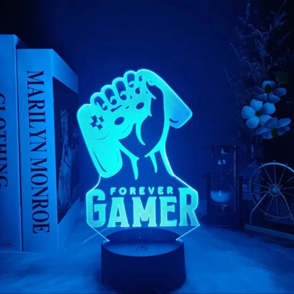 Gaming Room Desk Setup Lighting Decor 3D Visual LED Night Lamp - 7 Color Change FULLOSUN