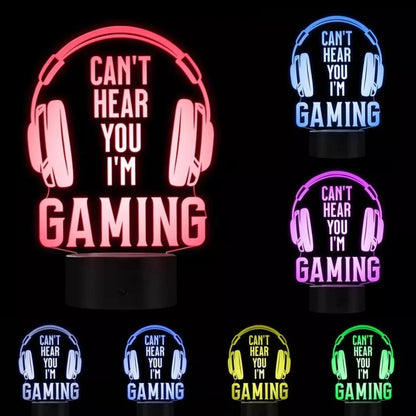 Gaming Room Desk Setup Lighting Decor 3D Visual LED Night Lamp - 7 Color Change FULLOSUN