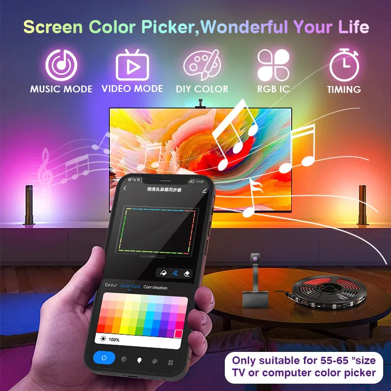 Tuya RGBIC TV Backlight Strip Color Sync Lens Version TUYA