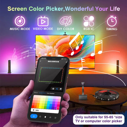Tuya RGBIC TV Backlight Strip Color Sync Lens Version TUYA