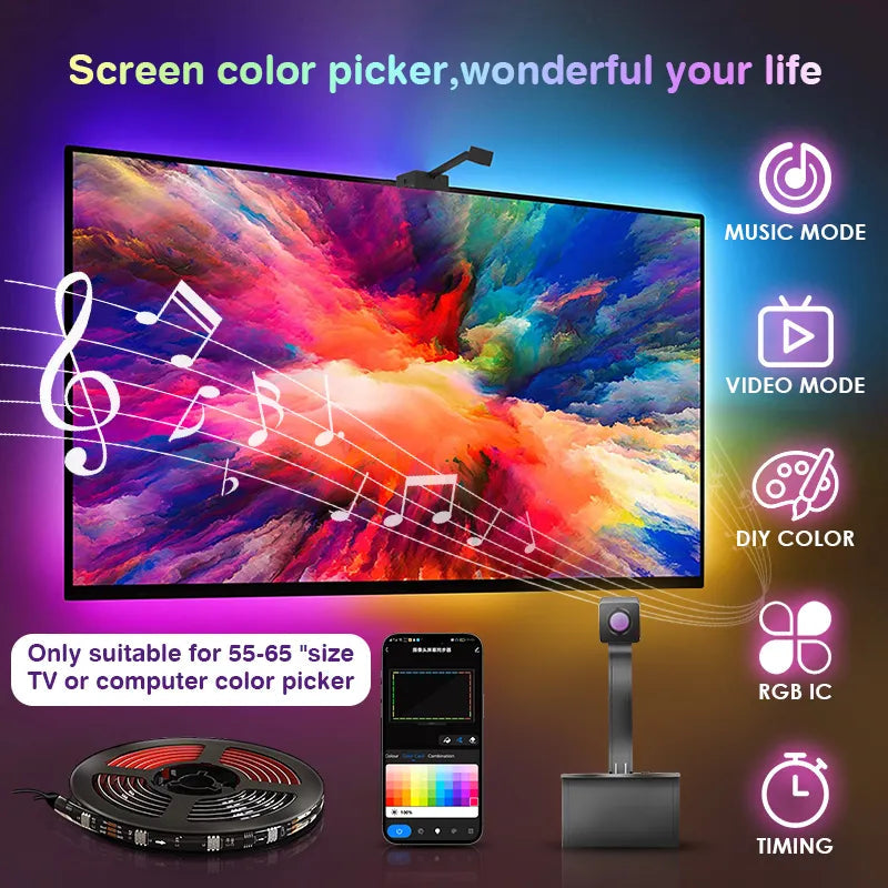 Tuya RGBIC TV Backlight Strip Color Sync Lens Version TUYA