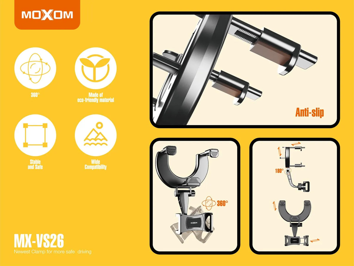 MOXOM Mobile Holder for Car Rearview Mirror