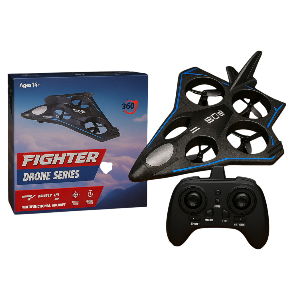 Remote Controlled Lightweight Drone with LED Effects and 360° Stunts