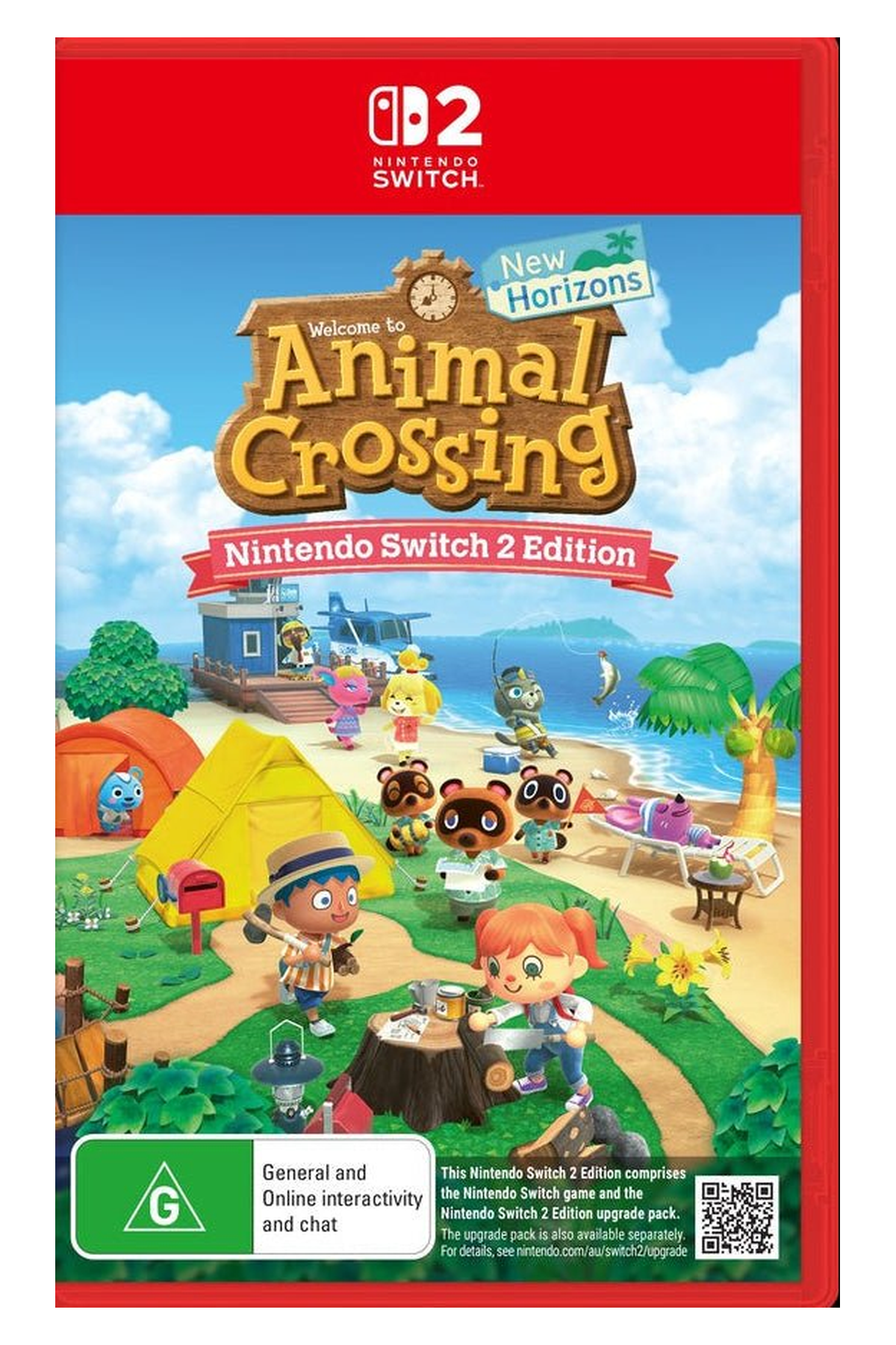 Animal Crossing: New Horizons – Nintendo Switch 2 Edition physical game cover, front view