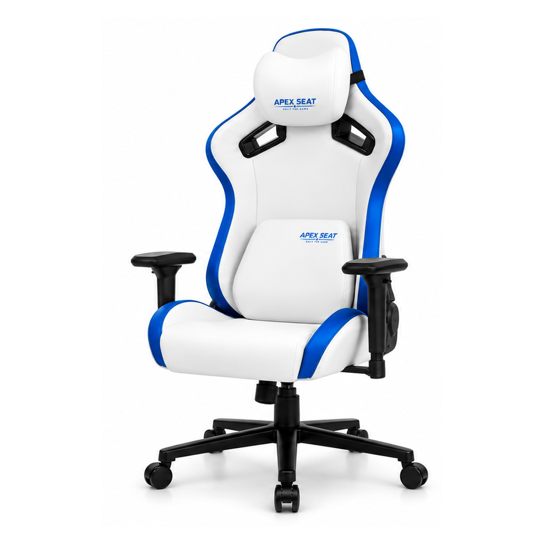 APEX SEAT SONIC Gaming Chair – White & Blue APEX SEAT