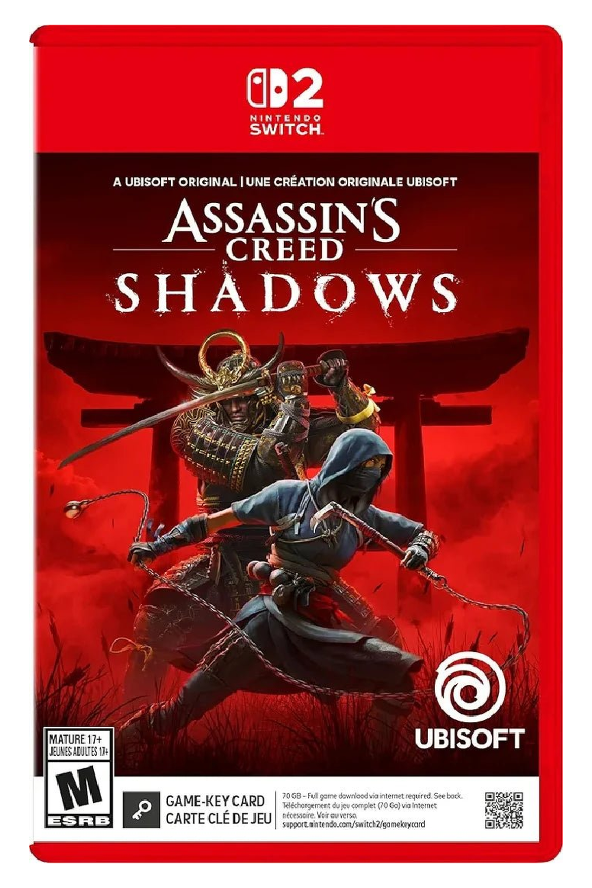 Assassin’s Creed Shadows - Nintendo Switch 2 – Nintendo Switch 2 physical game cover, front view