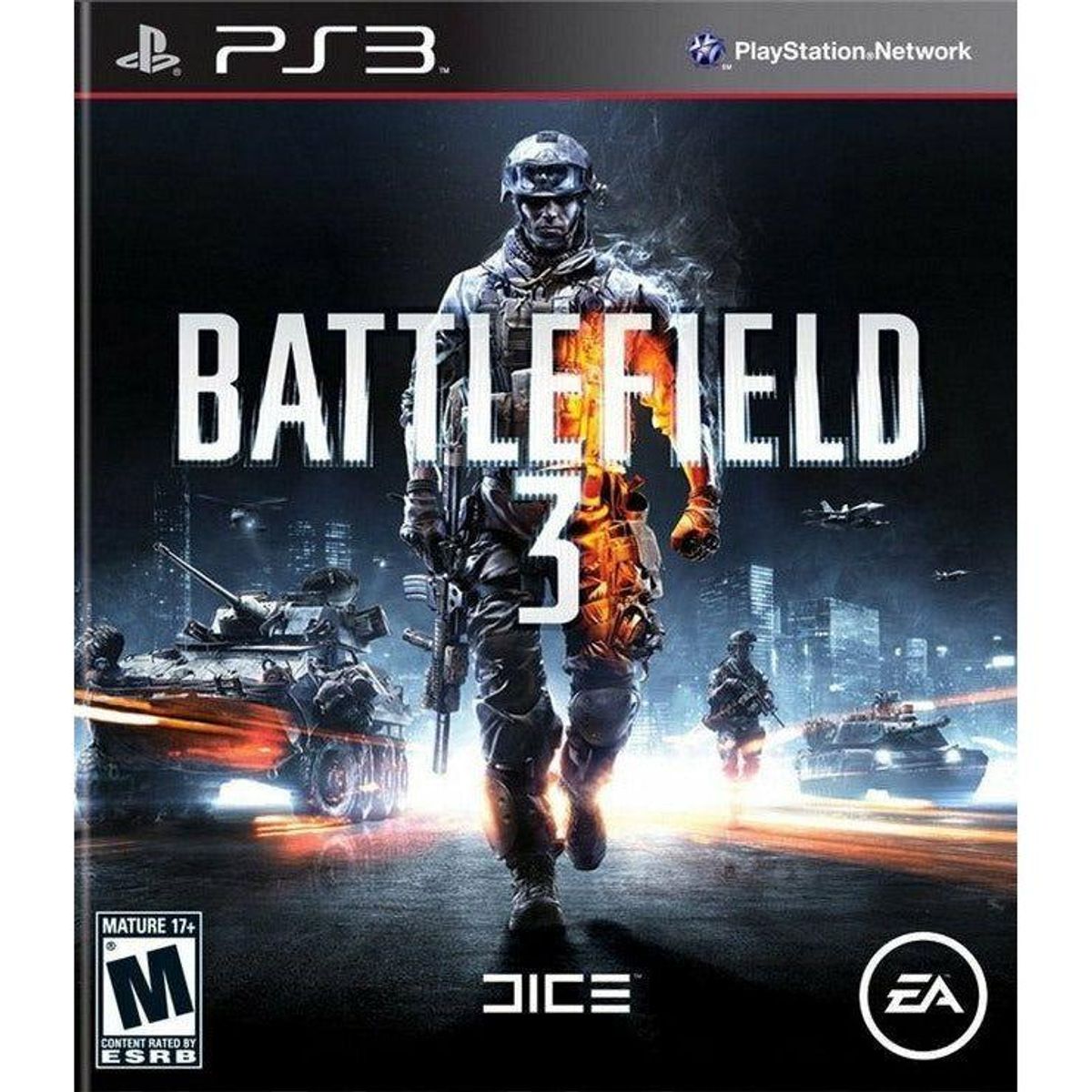 Battlefield 3 PS3 front cover on white square background